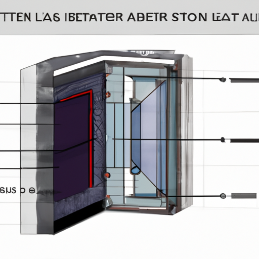 A diagram illustrating the layers within a bullet proof door